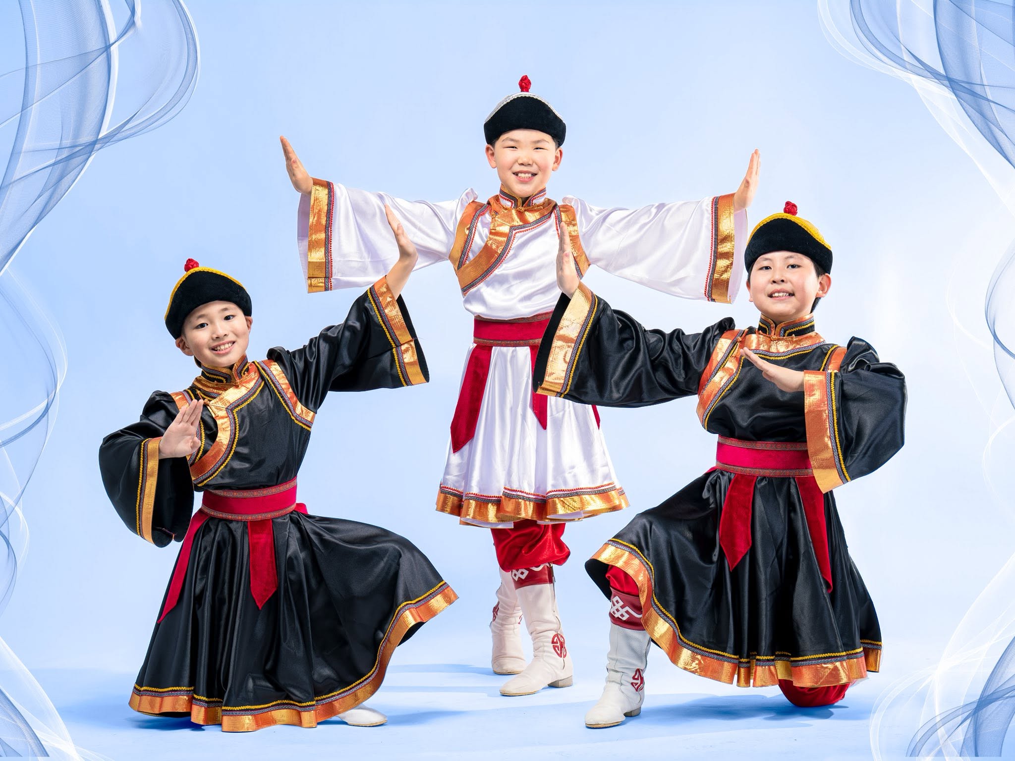 MGL Precious young performers in a studio portrait